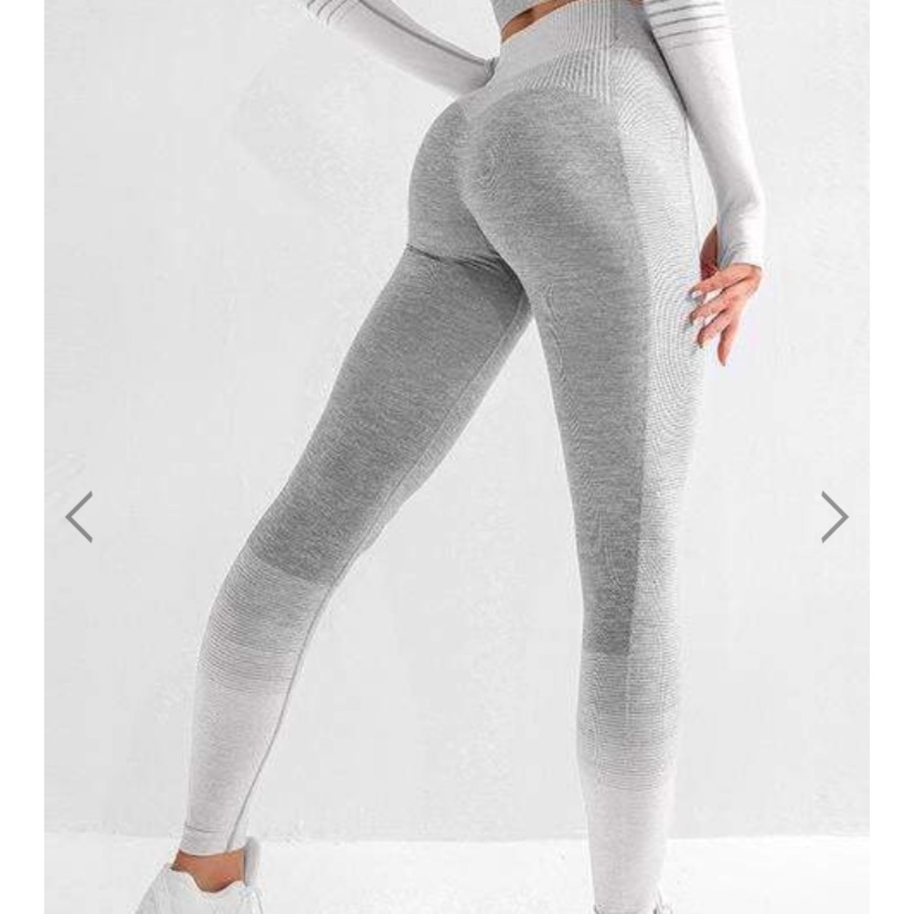 Grey and White Workout Leggings